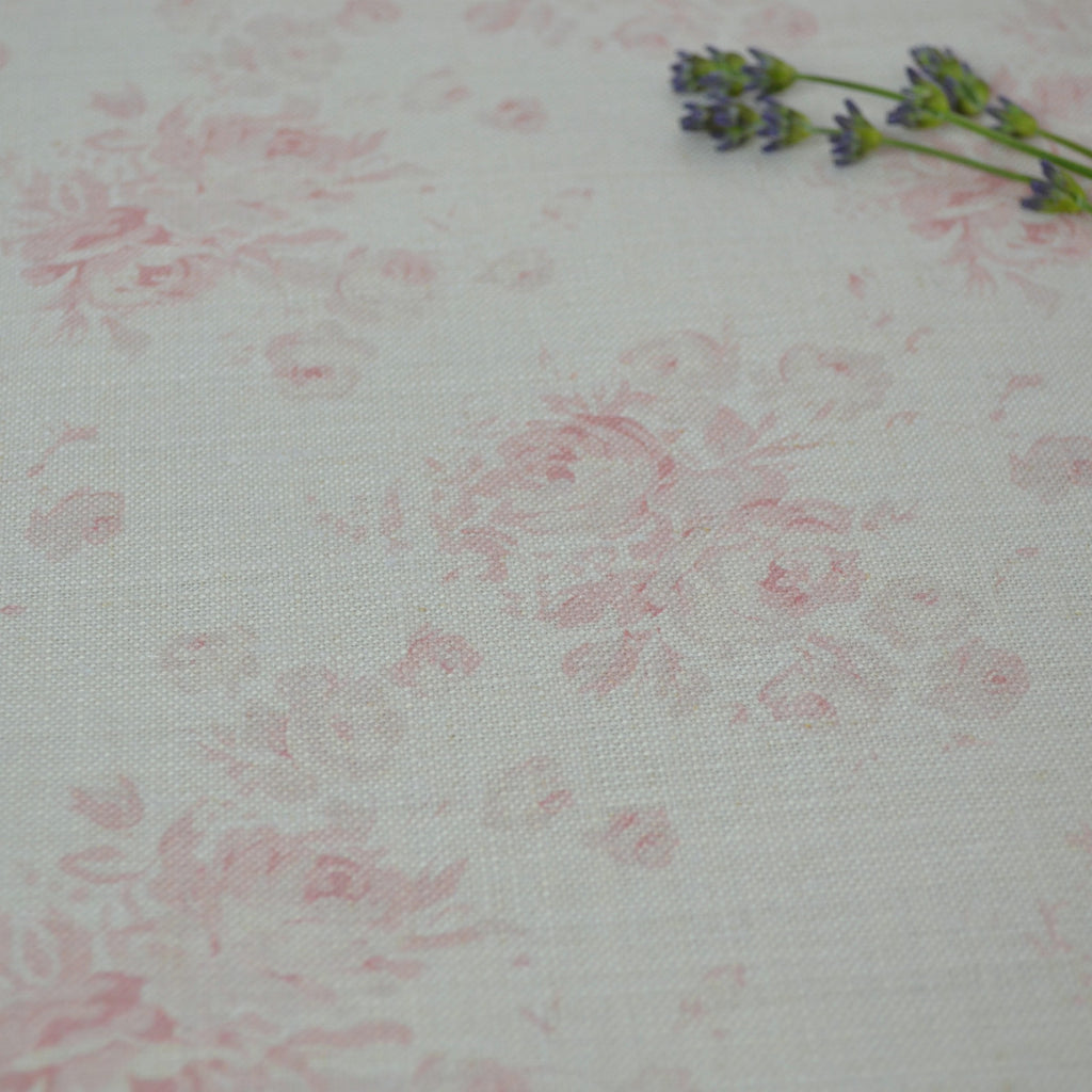 Peony & Sage Millie (Powder Pinks) Linen - Offcut - Lolly & Boo